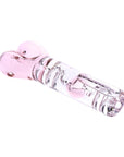 Heart Glycerin Glass Hand Pipe – pink color
