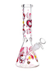 Heart Loving Cute Kitty Beaker Water Bong - inhalco