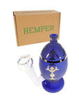 Hemper Jeweled Egg Glass Bong with package