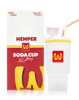 Hemper Weedonald’s Soda Cup XL Glass Bong with package