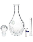 All parts of the High Stripe Vintage Decanter Water Pipe including bowl and components