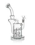 10" Hourglass Recycler Scientific Bong with Crown Perc