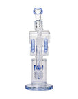 Human Grade Raygun Percolator Water Pipe in Light Blue – Back View