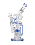 Human Grade Raygun Percolator Water Pipe in Light Blue – Side View
