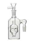Human Grade Skull Ash Catcher, Clear, 90° joint