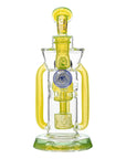 Back view of Infinity Recycler Dab Rig in Lime Candy