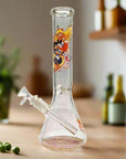 12" 4mm Thick Glass Cartoon Design Beaker Bong