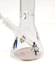 12" 4mm Thick Glass Cartoon Design Beaker Bong