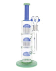Jelly Stack Triple Tree Perc Glass Bong 13" - inhalco