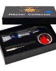 King Glass Nectar Collector Set 14mm neatly arranged inside open black gift box