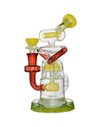 Lemon Candy Multi-Chamber Recycler Glass Dab Rig