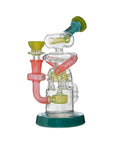 Lime Candy Multi-Chamber Recycler Glass Dab Rig
