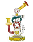 Apple Red Multi-Loop Recycler Water Bong