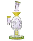 Oval Sphere Glass Dab Rig With Opal Triseed Perc Purple Lollipop