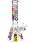 Pulsar Luchadors Beaker Glass Water Pipe 10"