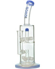 Side view of Quad Matrix Perc Glass Bong