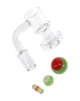 Quartz 14.5mm Male Slurp Terp Banger in Rasta Colors