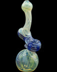 Rake Bubb Fumed Sherlock Bubbler in Cobalt Blue – right side view