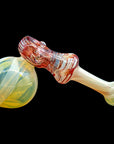 Raked Hammer Fumed Hammer Bubbler in Ruby Red