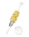 Reverse Swirl Fluid-Filled Dab Nectar Collector Kit in yellow