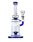 Rock Glass Beaker Barrel Bong 10 Inch in Blue