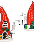 Santa Cap Elf House Resin Glass Dab Rig