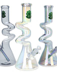 SeshGear Electro Zig Zag Beaker Glass Water Pipe -INHALCO