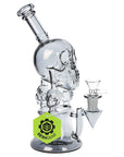 SeshGear Stacked Skulls Electroplated Glass Water Pipe - INHALCO