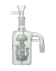 Shroom Glass Perc Ash Catcher in green with 90° joint