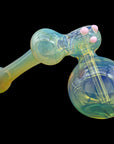 Close-up of Silver Sidecar Fumed Hammer Pipe in Pink Cadillac