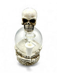 Front view of Skull Globe Head Glass Bong
