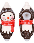 Back view of Snowman Enamel Resin Sculpted Spoon Pipe