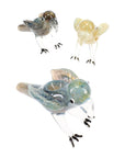 Songbird Silver Fumed Glass Bird Hand Pipe