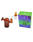 Amber Space Egg Glass Mini Rig with packaging