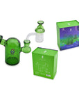 Space Egg Glass Mini Rig green packaging