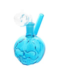 Spooky Gourd Pumpkin Skull Oil Burner in blue