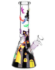 Spooky Haunted House Beaker Bong front view showcasing haunted house design and 10-inch beaker glass