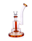 Stacked Chamber Water Bong in amber