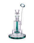 Stacked Chamber Water Bong in green glass