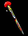 Striped Mushroom Glass Wax Dabber - inhalco