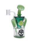 TOXIC Cone Flower Pendant Recycler Dab Rig in green color