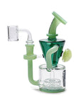 TOXIC Cone Flower Pendant Recycler Dab Rig - side view