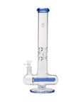 Tube Triple Ice Catch Inline Percolator Bong in light blue with 14mm flower bowl