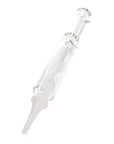 white twist stem glass dab straw nectar collector
