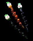 Twisted Smiley Glass Dab Tool on black background showing colorful twisted glass design