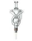 Twisted Spiral Recycler Glass Nectar Collector in Clear