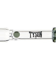 Tyson Jab One Hitter glass pipe lying flat