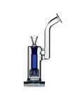 Blue Upright Weed Bubbler with Perc featuring Reti percolator