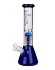 12" Glass beaker color Bong with perc_9