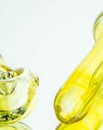 Yellow Jelly Glass Blown Pipe - INHALCO